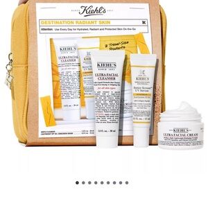Kiehl's Radiant Skin Travel Kit with Yellow Pouch